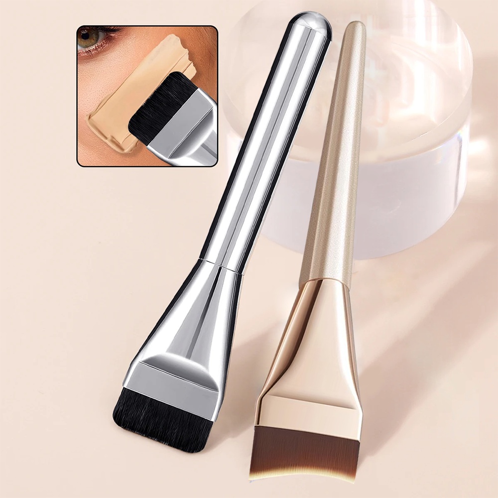 Brush Bristle Set - 2PCS Ultra-thin One-line Foundation Brush Crescent-shaped