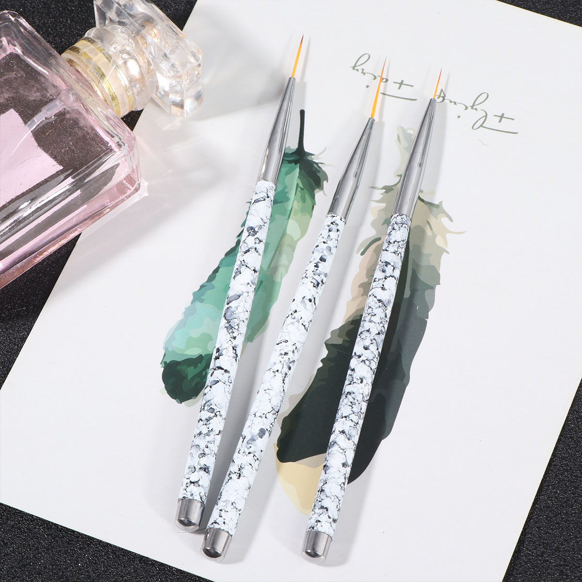 3Pcs Nail Art Brush Set Fine L - огляд і ціна Brush Bristle Set