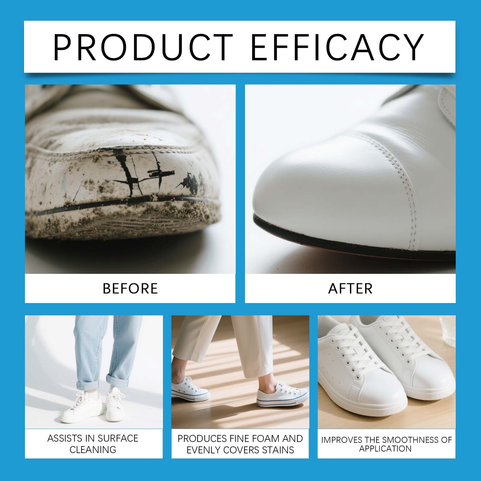 White Shoe Cleaner Cream Sneak - огляд і ціна Sneaker Care Whitener