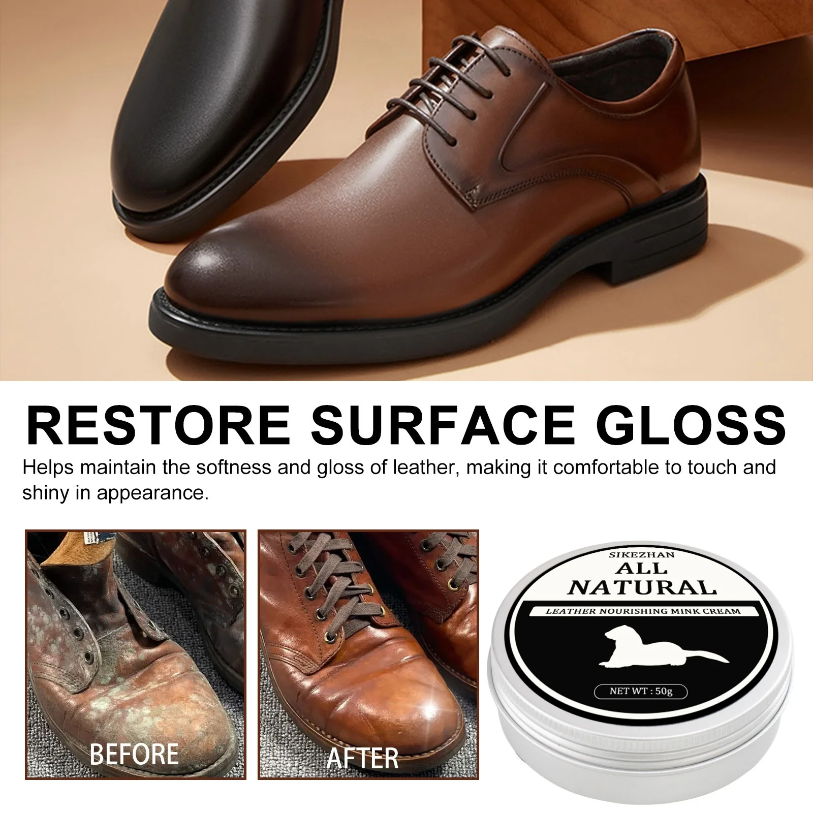 SIKEZHAN Leather Sofa Cleaner  - огляд і ціна Shoe Polish Cream